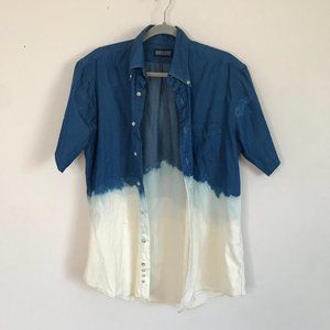 Dip Dye Bleached Jean Shirt